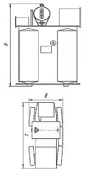 Фото чертежа ТМФ 1250/10/0,4